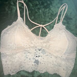 New Mix Lace Bralette in Cream